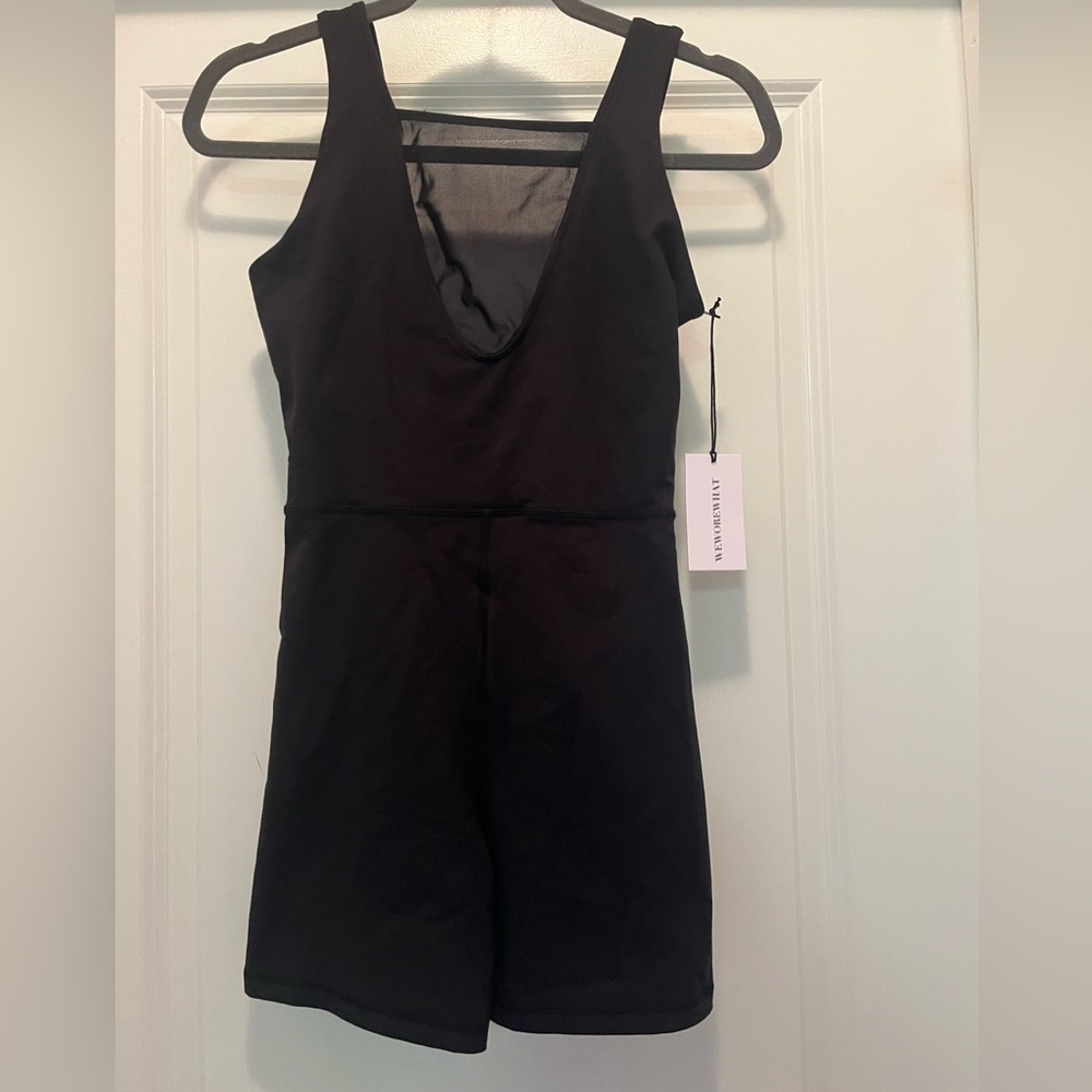WeWoreWhat Black Sleeveless Romper